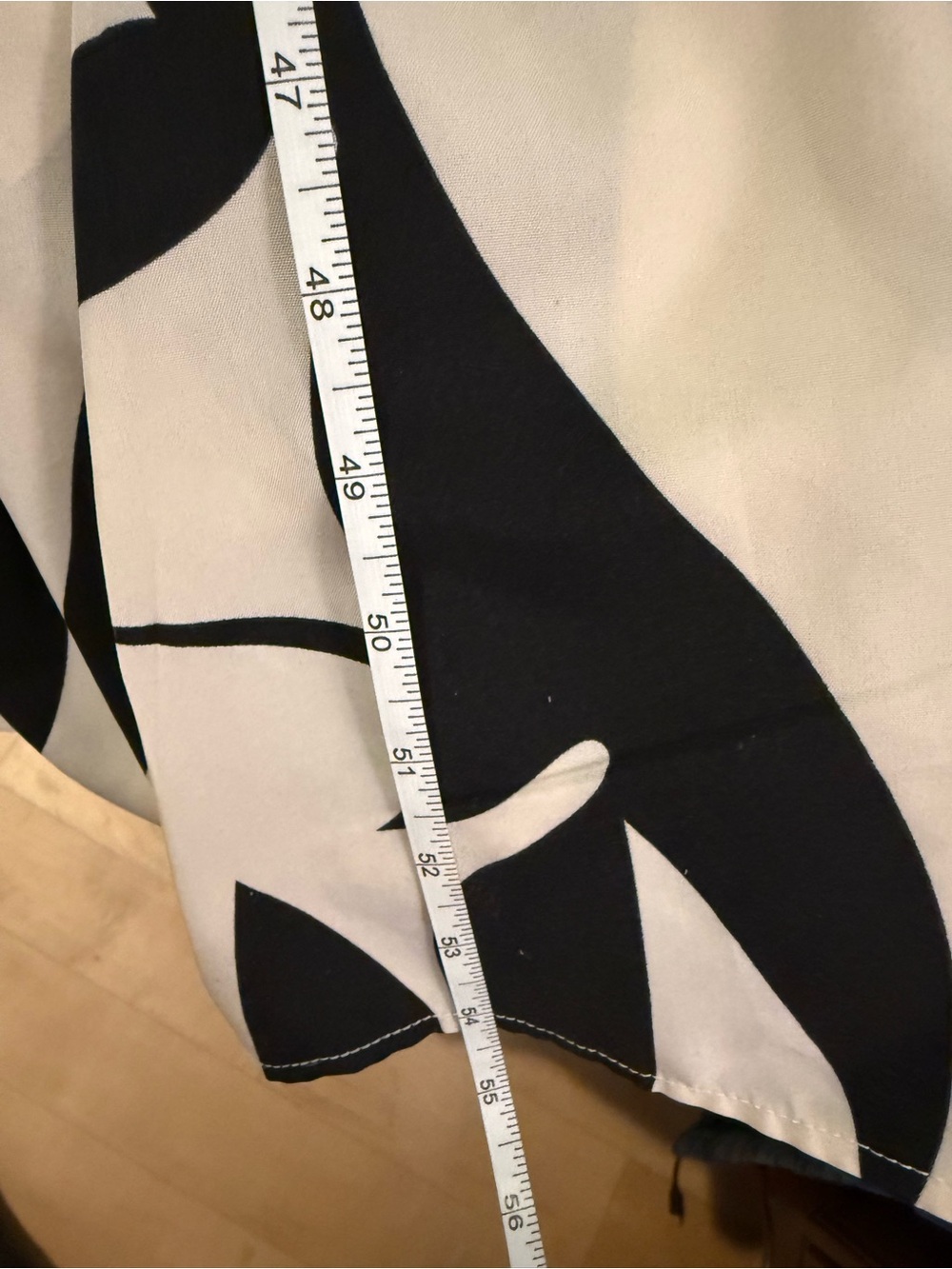Black and Cream Leaf-Print Maxi Dress - Picture 7 of 7